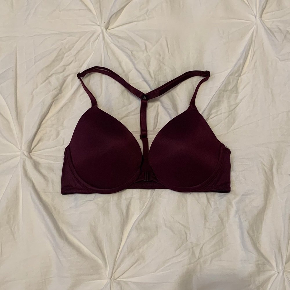 VS PINK Racerback Front Closure Push-Up Bra